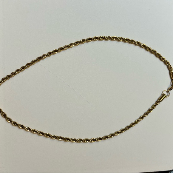 18K Gold Filled Rope Chain Necklace - Picture 2 of 2